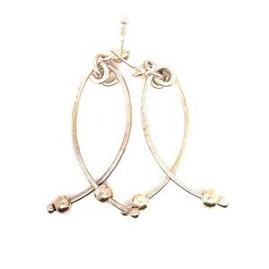 Silver Fish Beaded Earrings